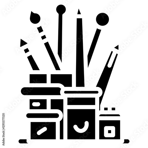 Art Supplies Vector Icon