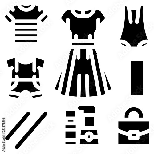 Family Outfits Vector Icon