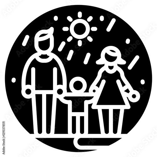 Family Outing Vector Icon