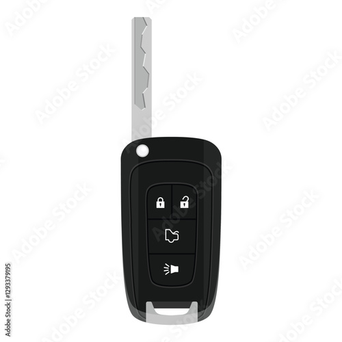 Car key remote control isolated on white background