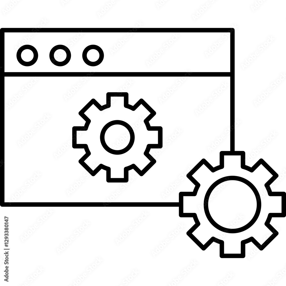 Browser Optimization isolated vector icon Browser Optimization isolated vector icon