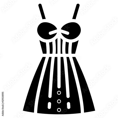 Bridesmaid Dress Vector Icon