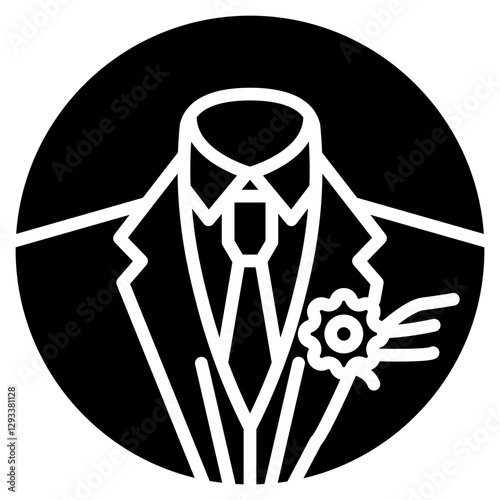 Grooms Boutonniere Vector Icon