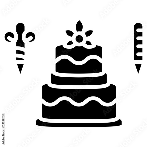 Customized Cake Topper Vector Icon