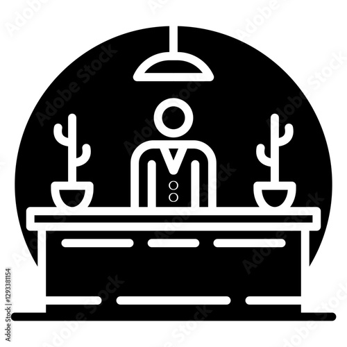 Reception Entrance Vector Icon