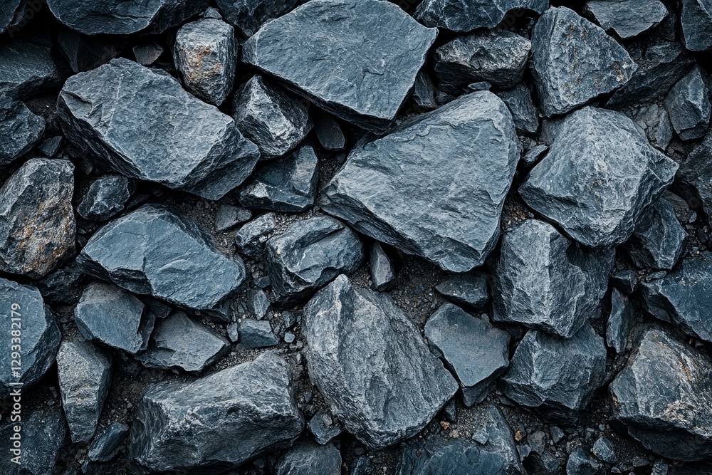 Variety of rough gray stones in close-up view. AI generated Variety of rough gray stones in close-up view. AI generated