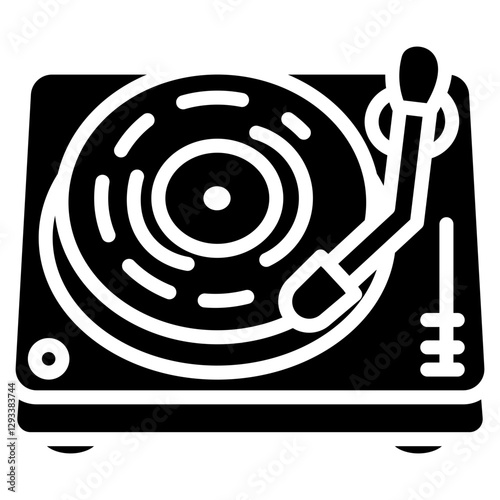 DJ Turntable Vector Icon