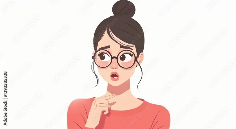 young woman thinking