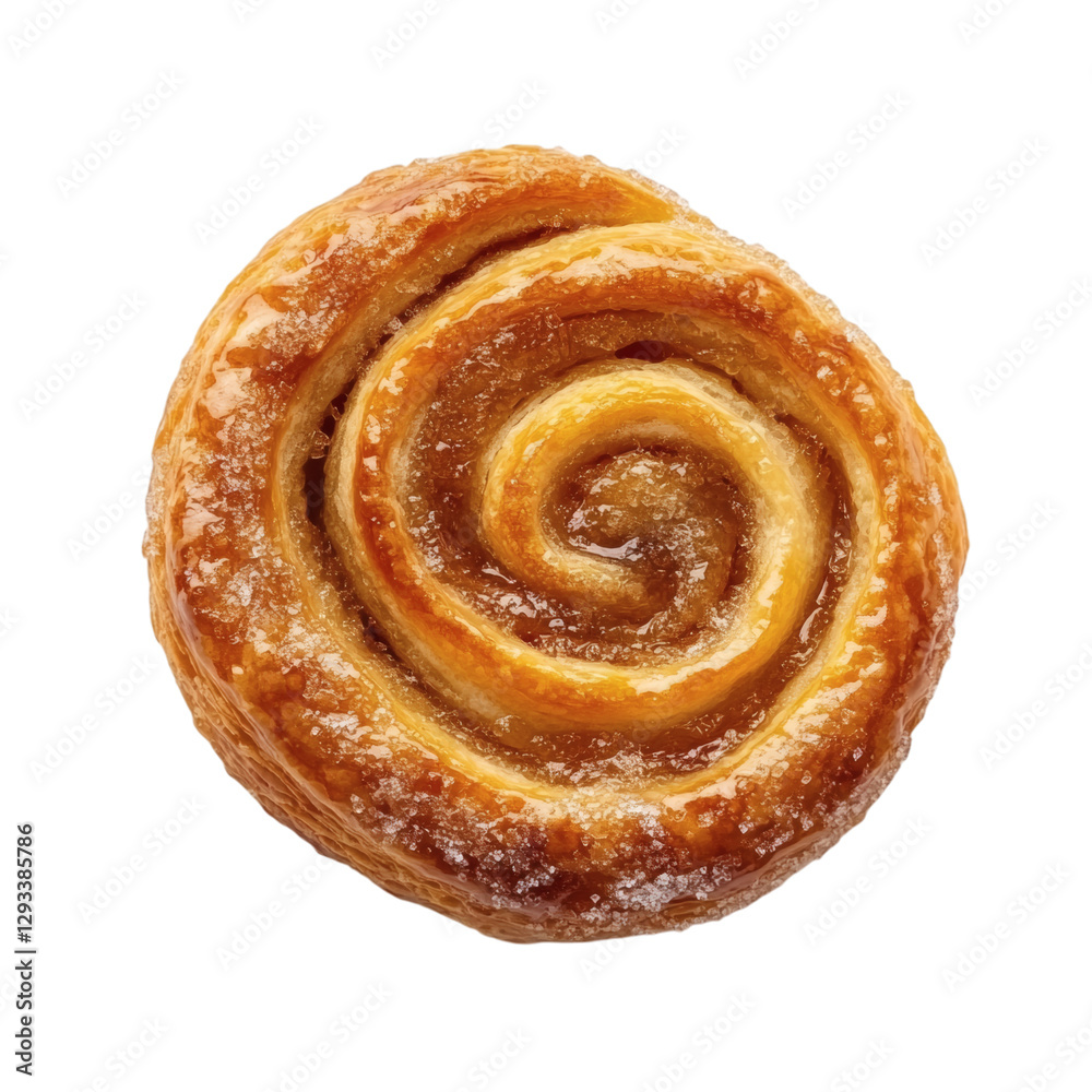 Crispy Palmier Pastry with Caramelized Sugar Coating Isolated on Transparent Background Crispy Palmier Pastry with Caramelized Sugar Coating Isolated on Transparent Background