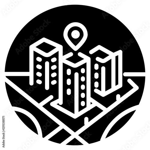 Hotel Map Vector Icon