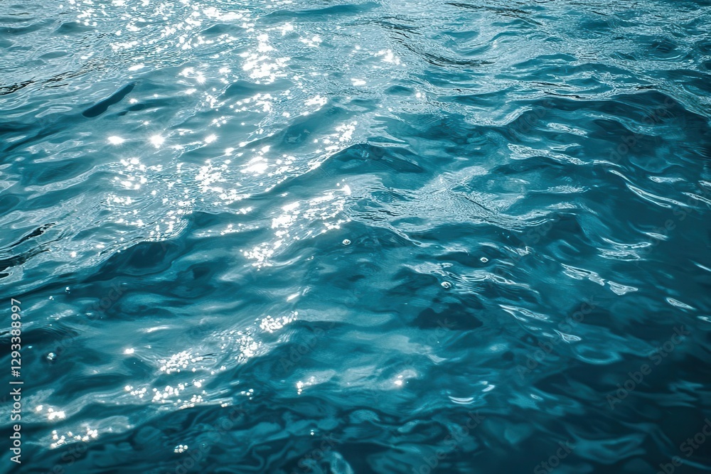 shimmering ocean water surface deep teal and silver ripples crisp white isolation serene and fluid natural texture calming aqua tones shimmering ocean water surface deep teal and silver ripples crisp white isolation serene and fluid natural texture calming aqua tones
