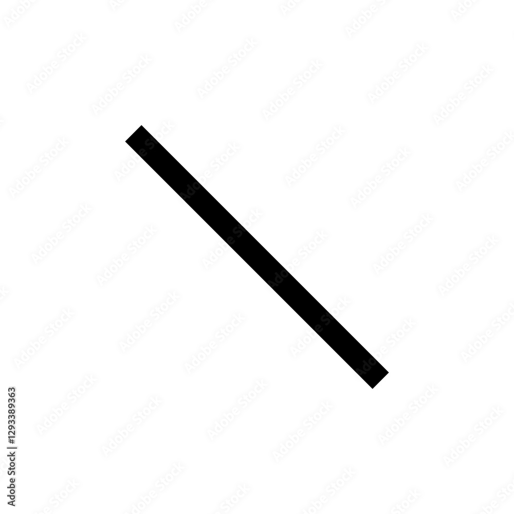 Slash icon in black, outline style and white background Slash icon in black, outline style and white background
