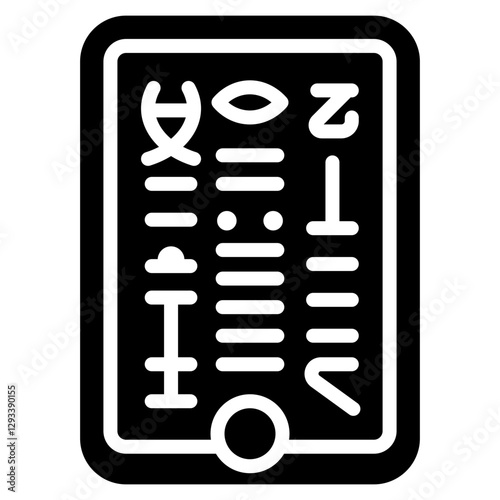 Hieroglyphics Tablet Vector Icon