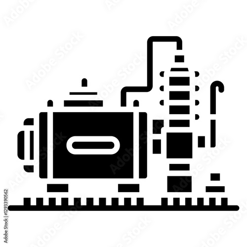 Compressor Station Vector Icon