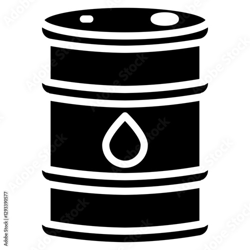 Crude Oil Barrel Vector Icon