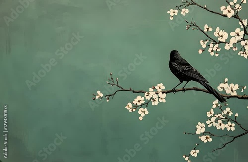 bird on a branch sings