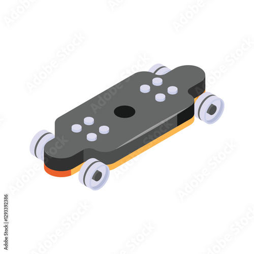 Get this creative icon of skateboard in modern style, ready to use vector