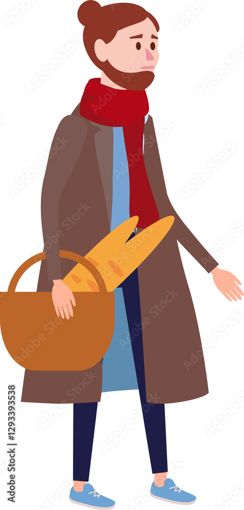 Cartoon man customer character