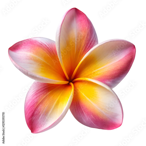 Frangipani or plumeria flower isolated on transparent background