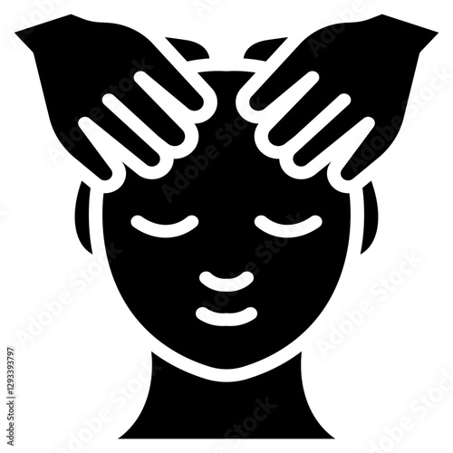 Scalp Massage Vector Icon