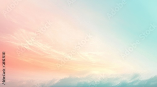 A delicate pastel ombre background where light periwinkle, peach blush, and soft aqua transition smoothly in a dreamy, blurred fashion.