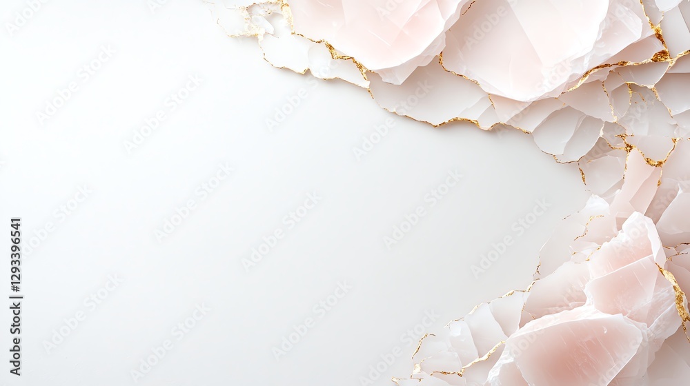 Elegant layered pink and white marble texture with golden veins, perfect for backgrounds and design projects. Elegant layered pink and white marble texture with golden veins, perfect for backgrounds and design projects.