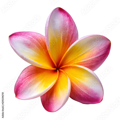 Frangipani or plumeria flower isolated on transparent background