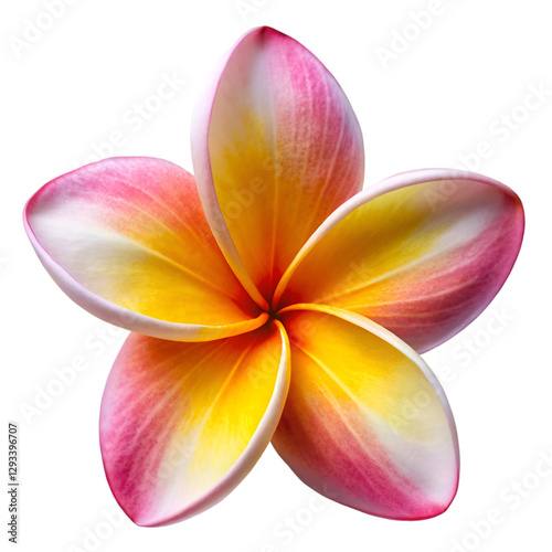 Frangipani or plumeria flower isolated on transparent background