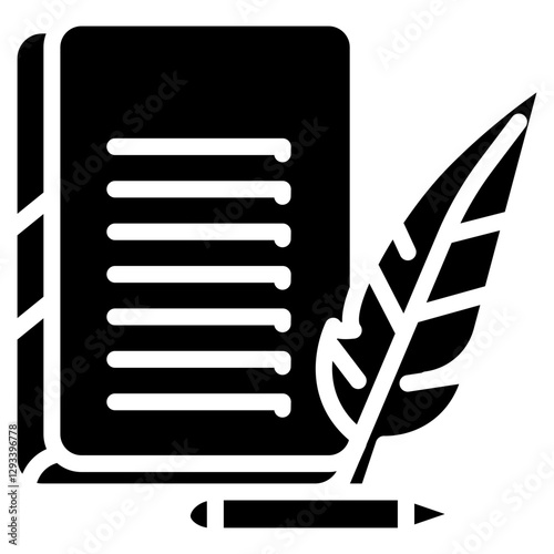 Library Newsletter Vector Icon