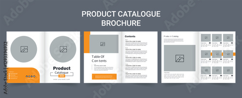 Modern Interior Design Portfolio Layout Template, Interior Design Magazine Layout for Home Decoration or Brand Identity Guidelines Brochure. Product catalog design