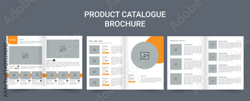 Modern Interior Design Portfolio Layout Template, Interior Design Magazine Layout for Home Decoration. Multipurpose Product catalog design, company furniture product catalog