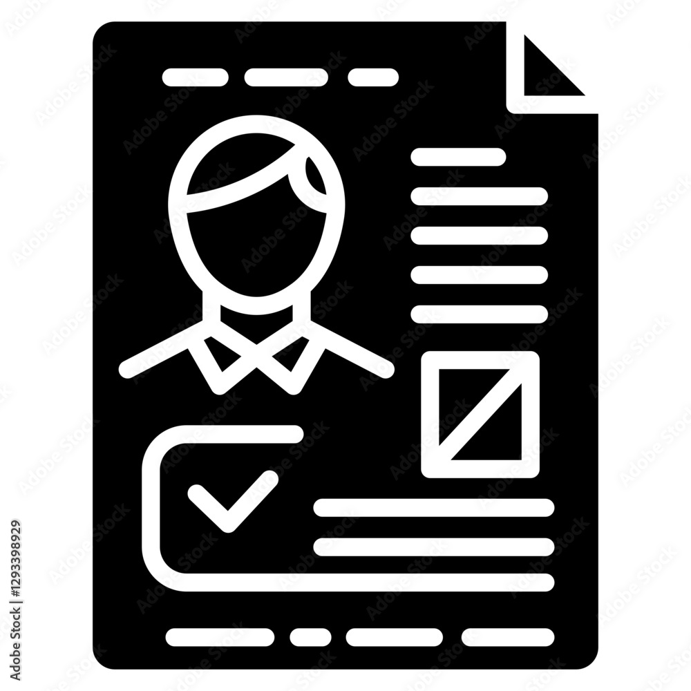 Work Permit Vector Icon Work Permit Vector Icon