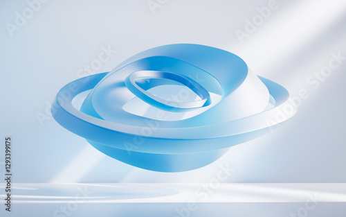 Fototapeta Naklejka Na Ścianę i Meble -  Abstract curve geometry background, 3d rendering.