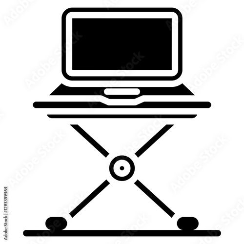Laptop Stand Vector Icon