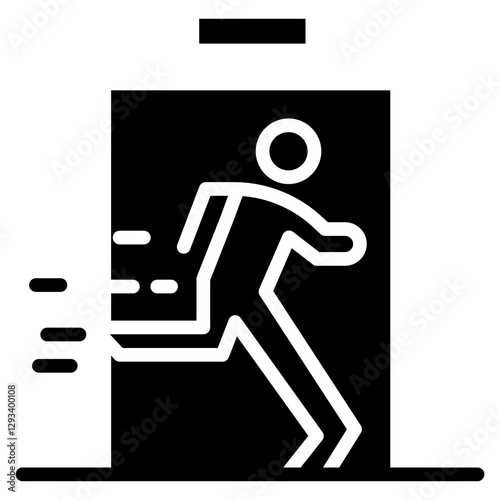 Emergency Exit Vector Icon