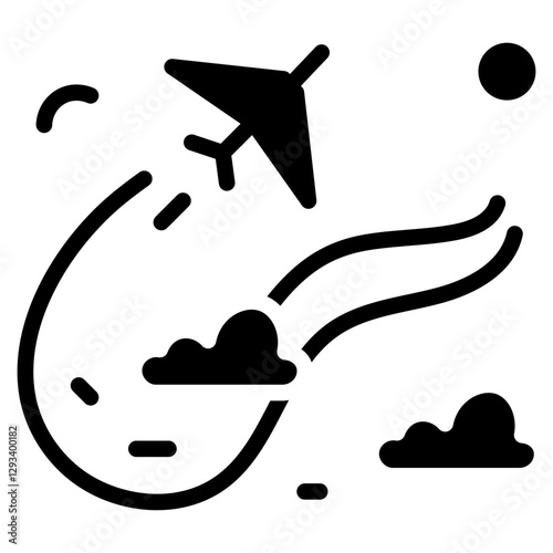 Flight Path Vector Icon