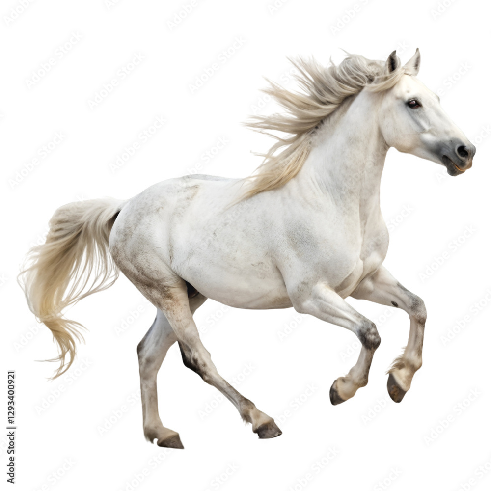 White horse isolated on transparent background White horse isolated on transparent background