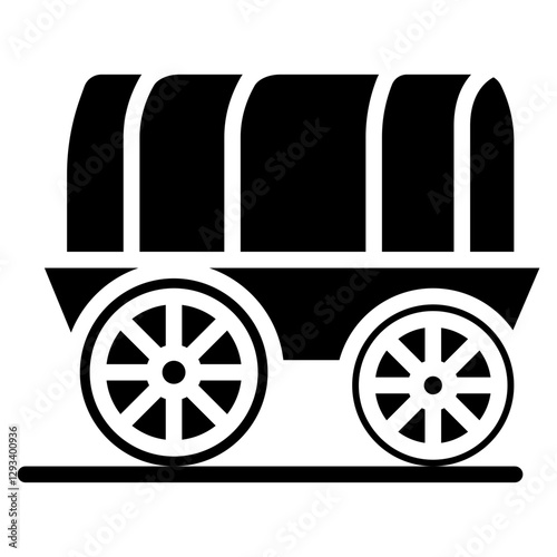 Covered Wagon Vector Icon