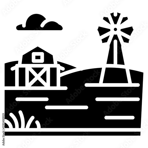 Cattle Ranch Vector Icon