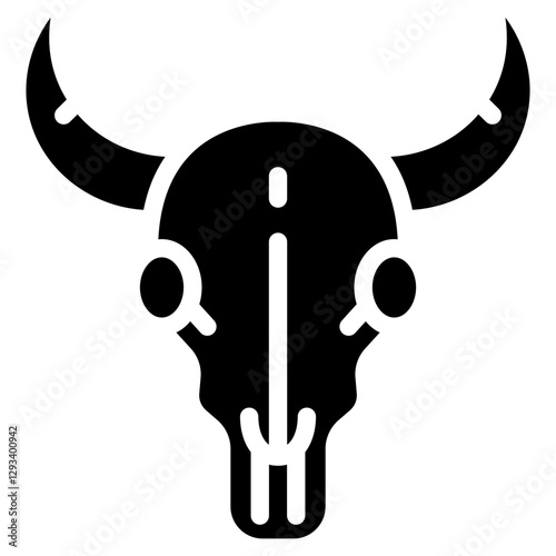 Cattle Skull Vector Icon