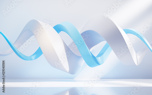 Fototapeta Naklejka Na Ścianę i Meble -  Abstract flowing curve lines background, 3d rendering.