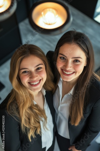 Wallpaper Mural Smiling women wearing business suits, office setting. Torontodigital.ca