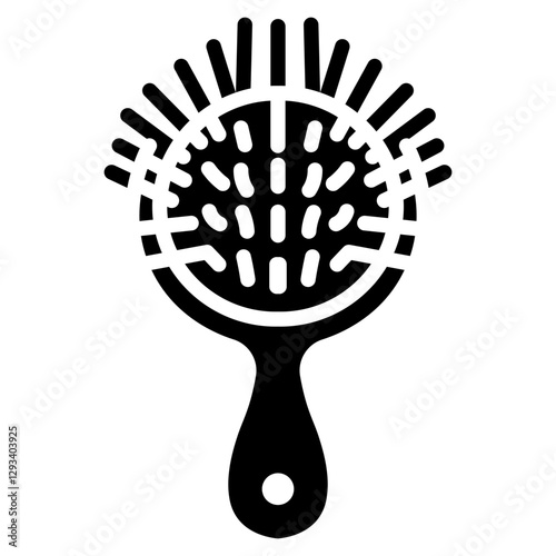 Scalp Massage Brush Vector Icon