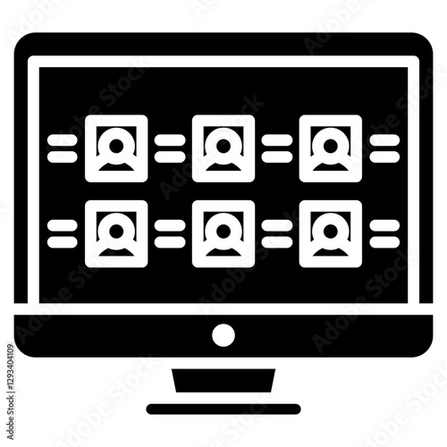 Criminal Database Vector Icon