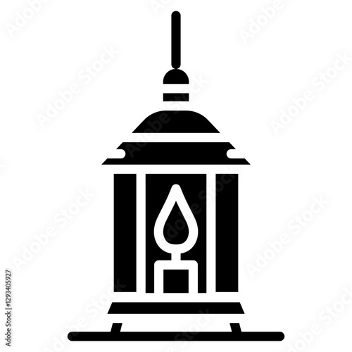 Winter Lantern Vector Icon
