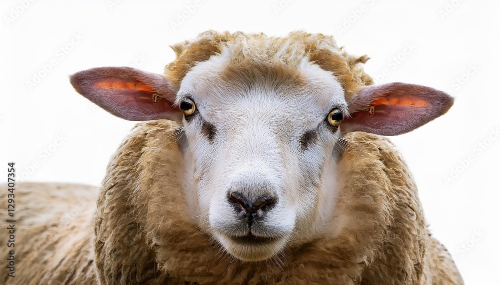 Fluffy Sheep Closeup Portrait Against Transparent Background Warm, Soft Textures and Glossy Eyes, Capturing the Innocent Charm of Farm Animals, Ideal for Digital Art, Home Decor, or Design Fluffy Sheep Closeup Portrait Against Transparent Background Warm, Soft Textures and Glossy Eyes, Capturing the Innocent Charm of Farm Animals, Ideal for Digital Art, Home Decor, or Design