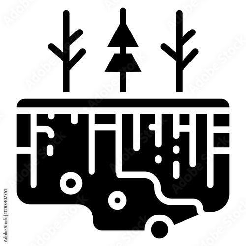 Permafrost Thaw Vector Icon