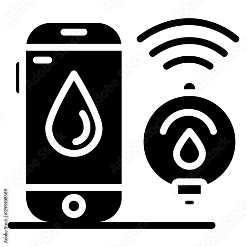 Smart Leak Sensor Vector Icon