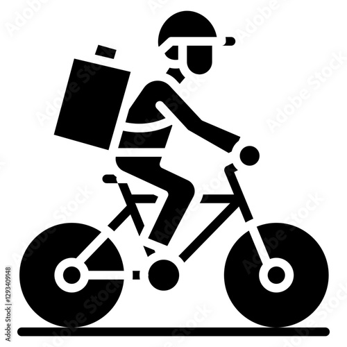 Bicycle Courier Vector Icon