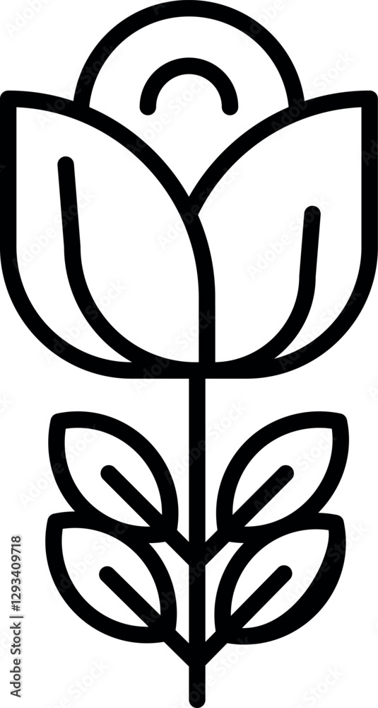 Obraz premium Flower icon vector illustration